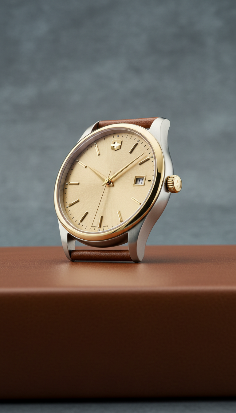 Swiss Automatic With Champagne Gold Dial